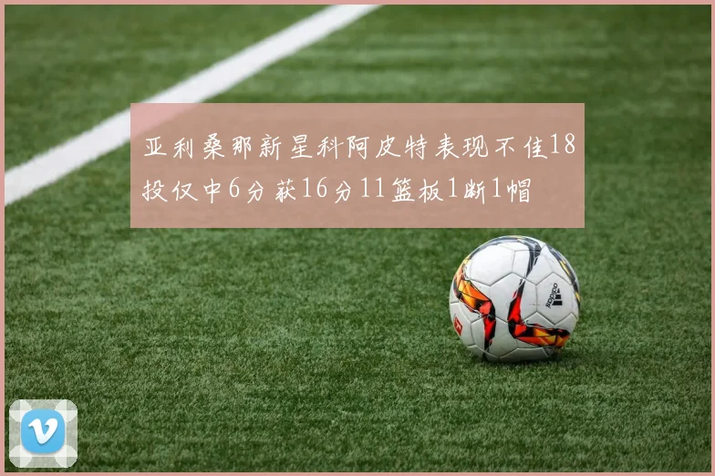 亚利桑那新星科阿皮特表现不佳18投仅中6分获16分11篮板1断1帽